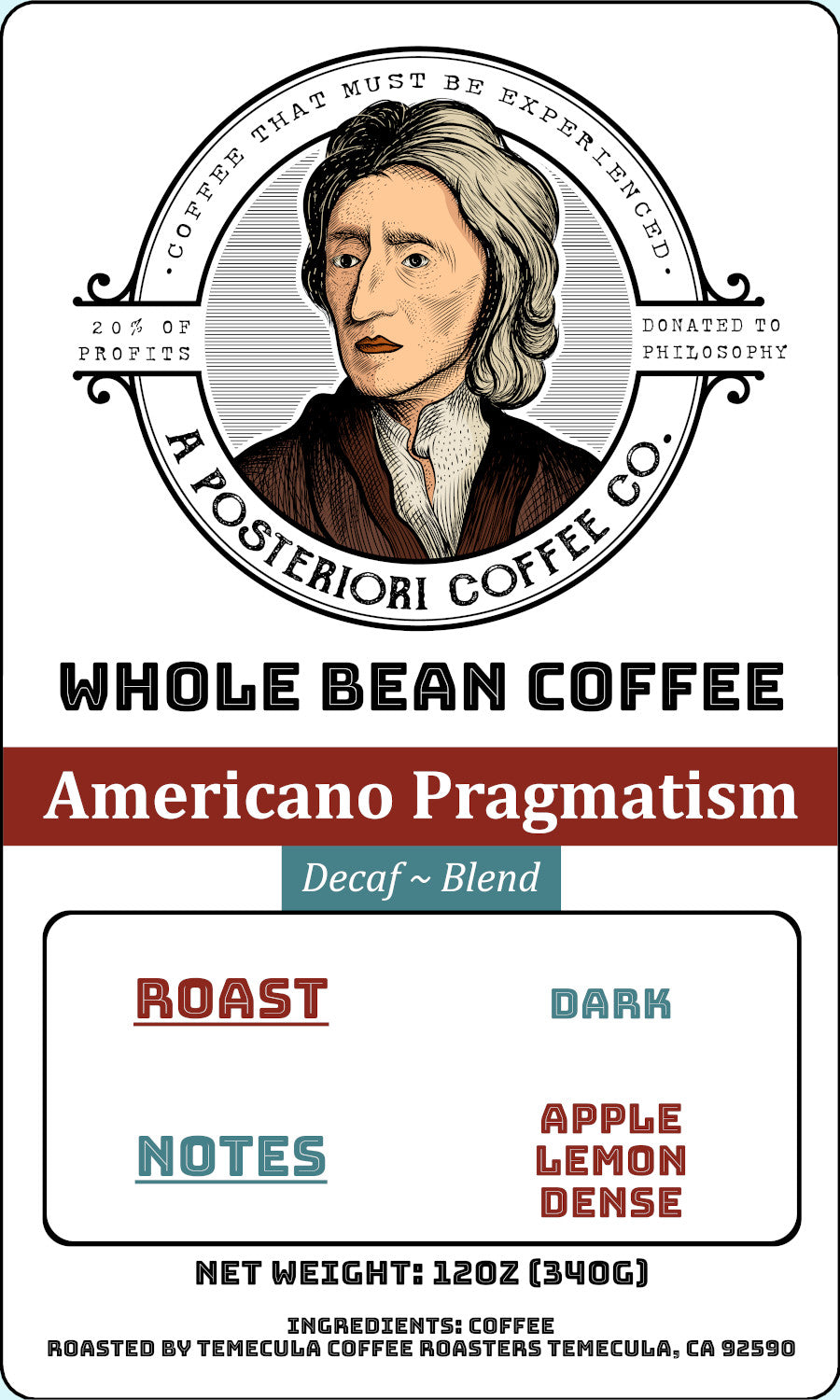 Americano Pragmatism Whole Bean 12 oz